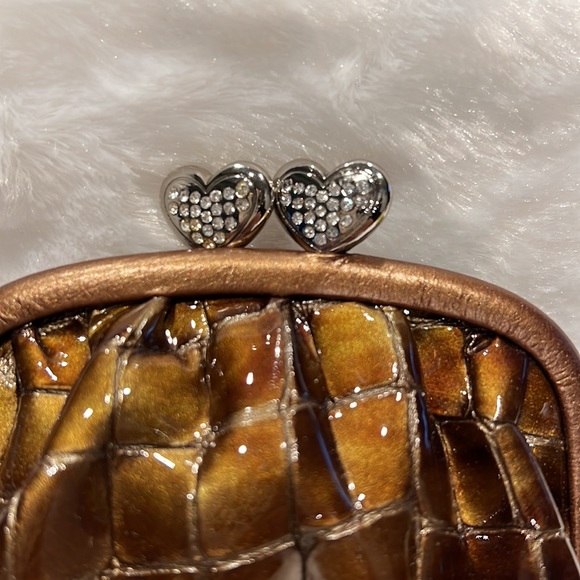 Brighton Brown Metallic patent Croco snap coin purse (NWOT) - Picture 3 of 4